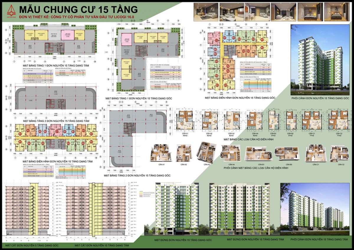 LICOGI 16.8 Investment Consulting Joint Stock Company won the final prize (Contest for the design of social housing architectural model in Ba Ria Vung Tau province.)