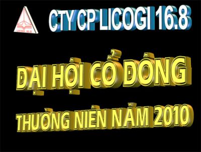 2010 Annual General Meeting of Shareholders of LICOGI 16.8 Joint Stock Company